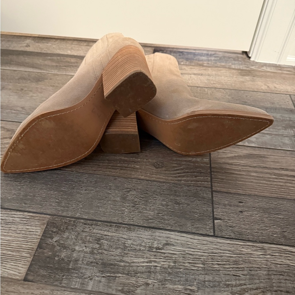 Marc Fisher Natural Suede Booties - Picture 7 of 7